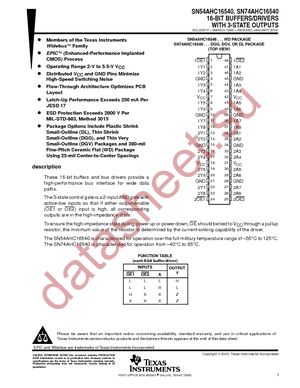 SN74AHC16540DGVR datasheet  